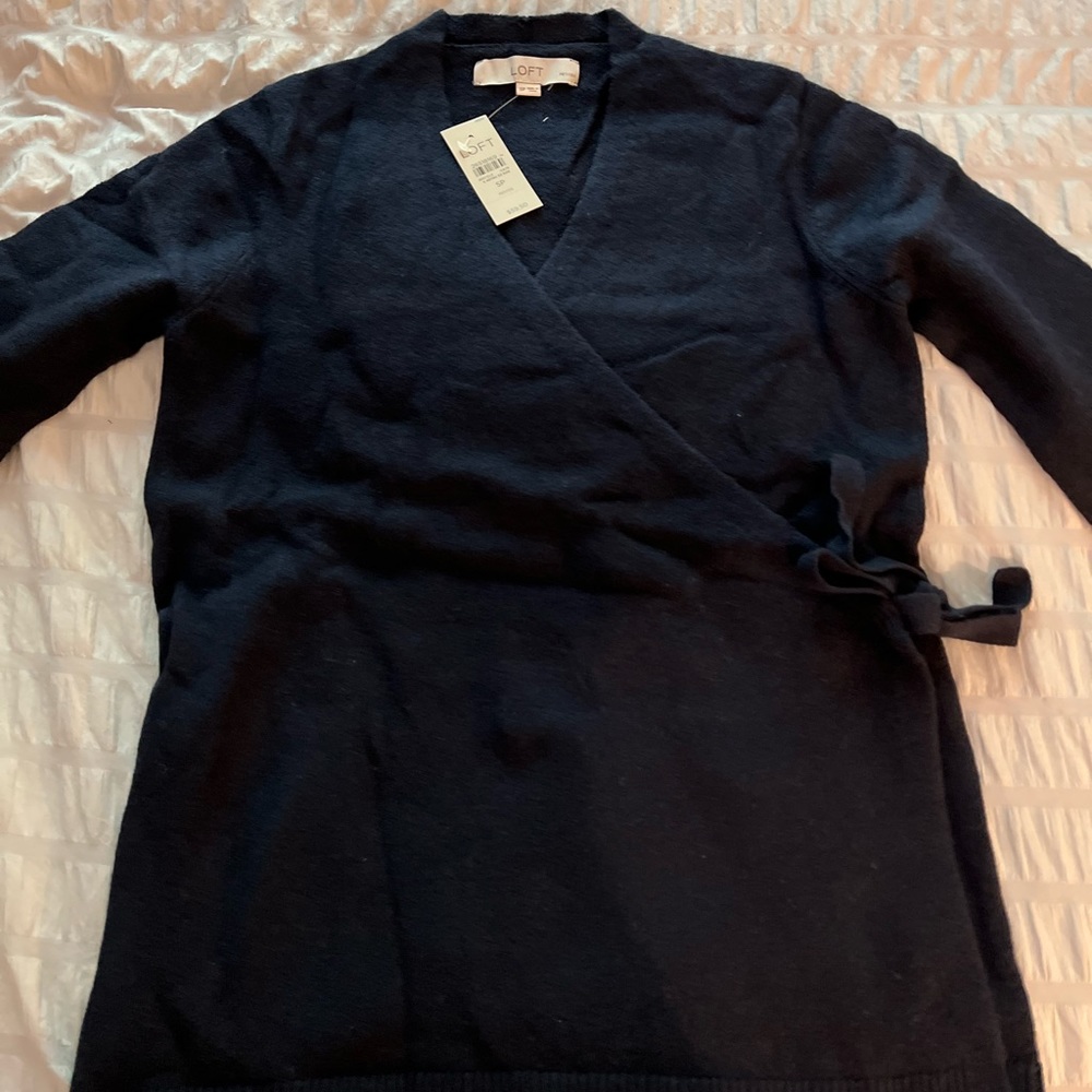 Loft Small/Petite Navy Blue Sweater